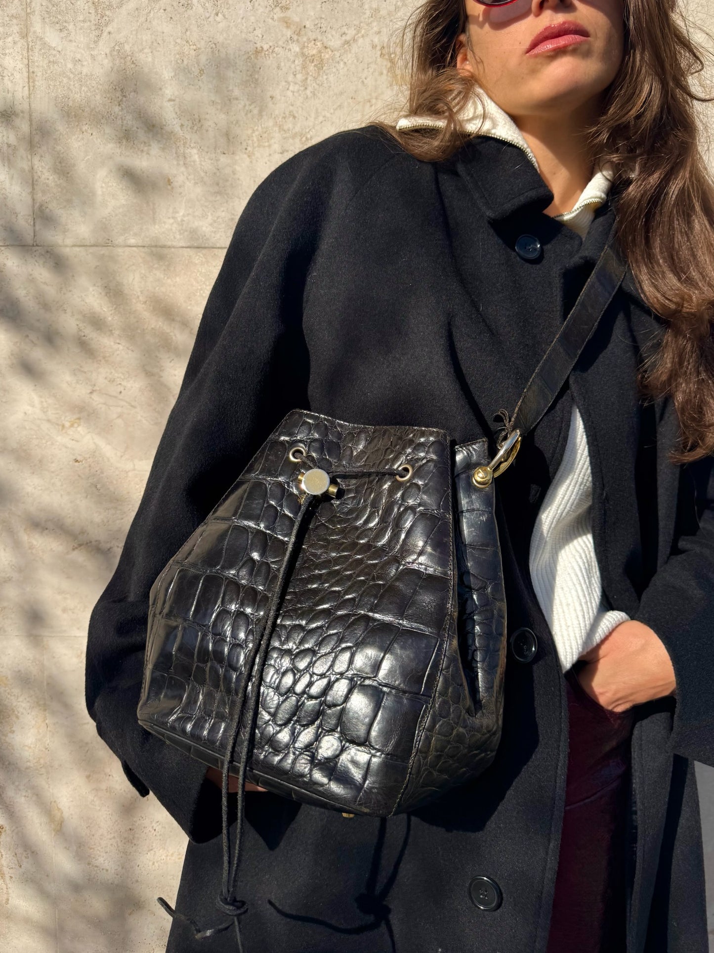 BORSA SECCHIELLO CROC EFFECT