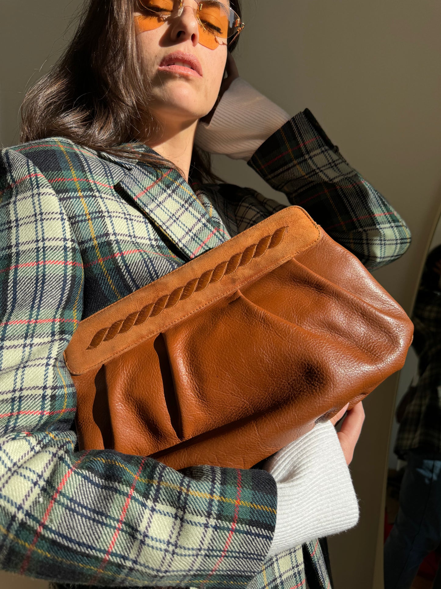 LIGHT BROWN LEATHER BAG