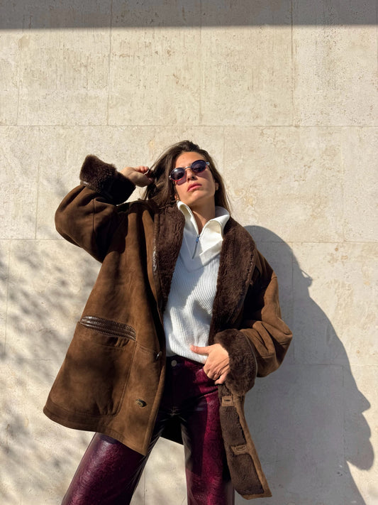 SHEARLING MARRONE