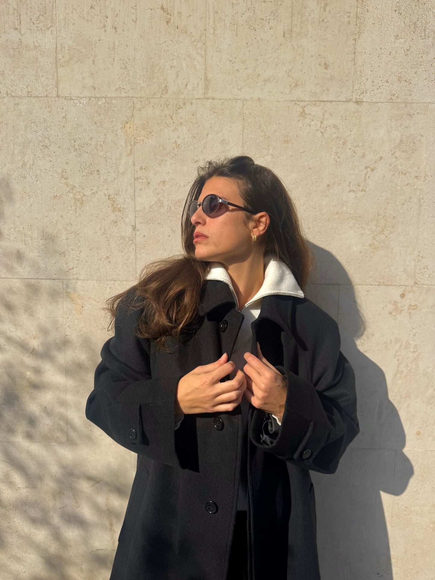 CAPPOTTO NERO LANA & CASHMERE