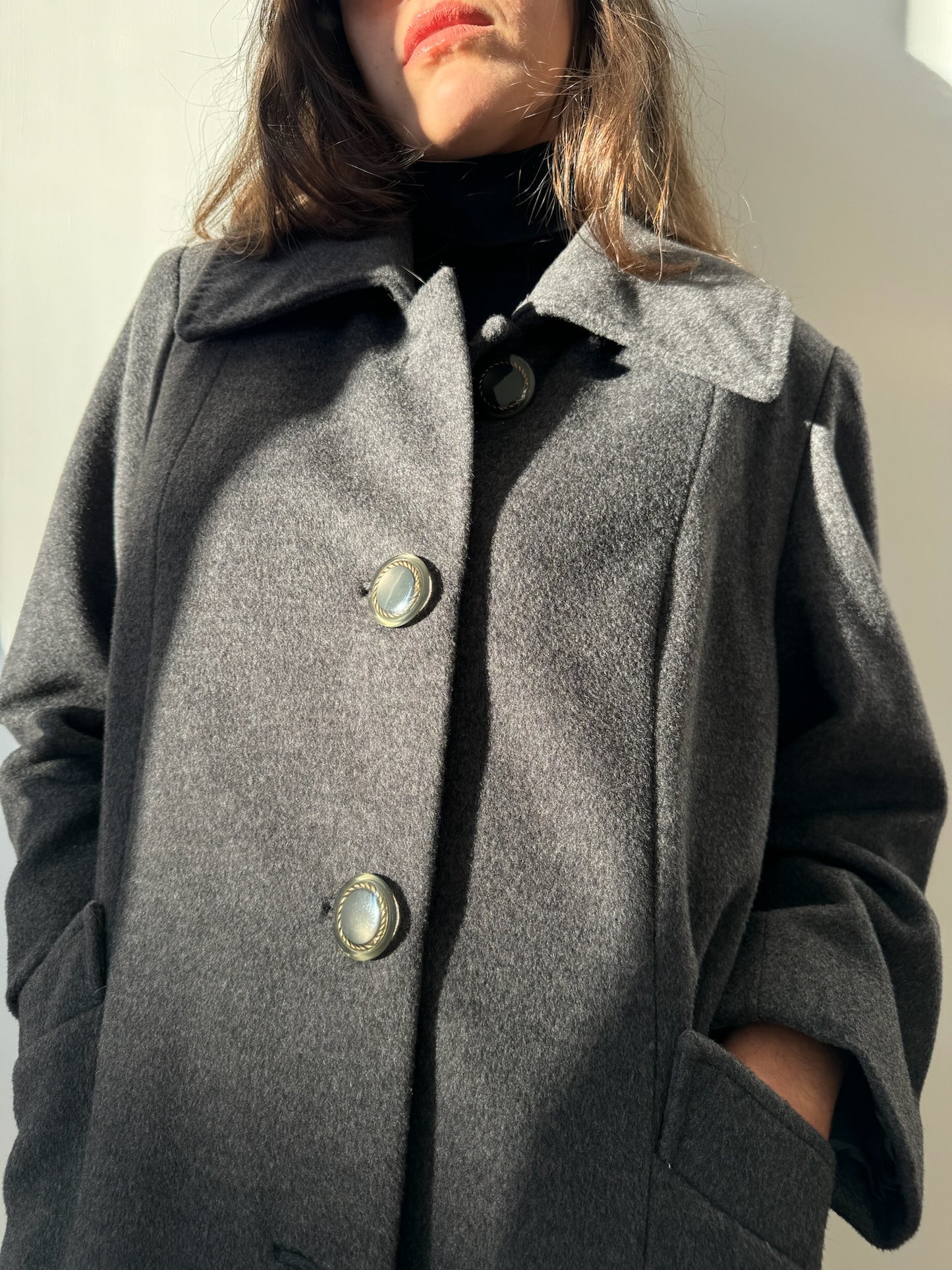 GREY LONG COAT