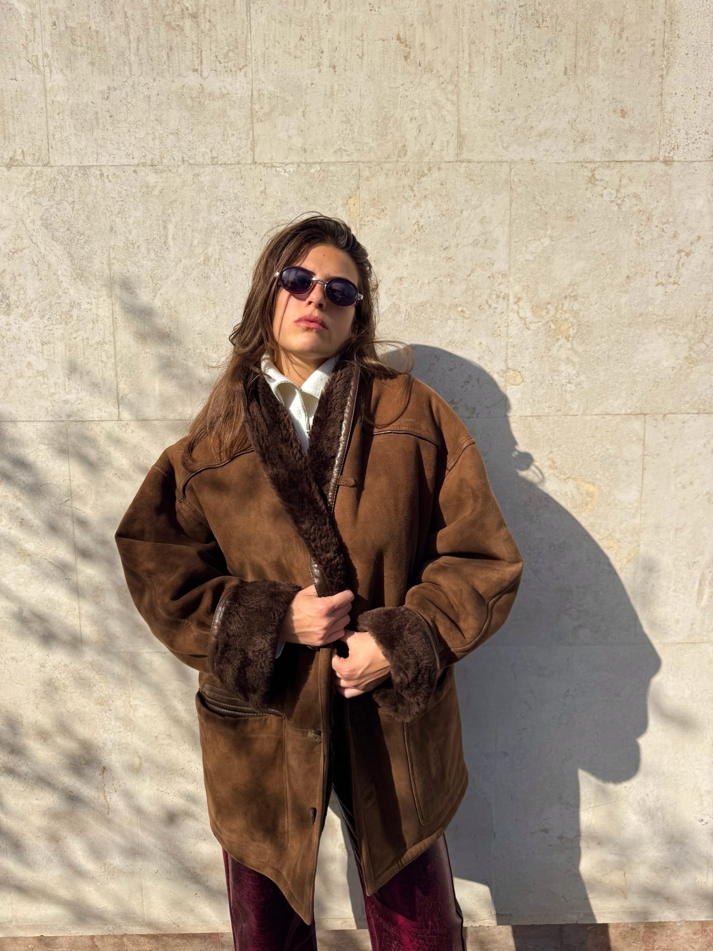 SHEARLING MARRONE