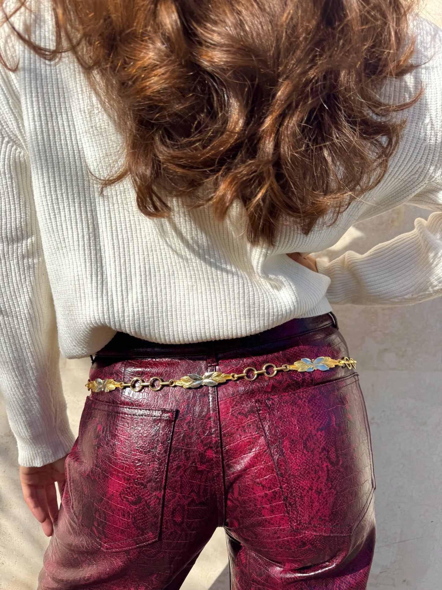 CINTURA A CATENA IN METALLO DORATO