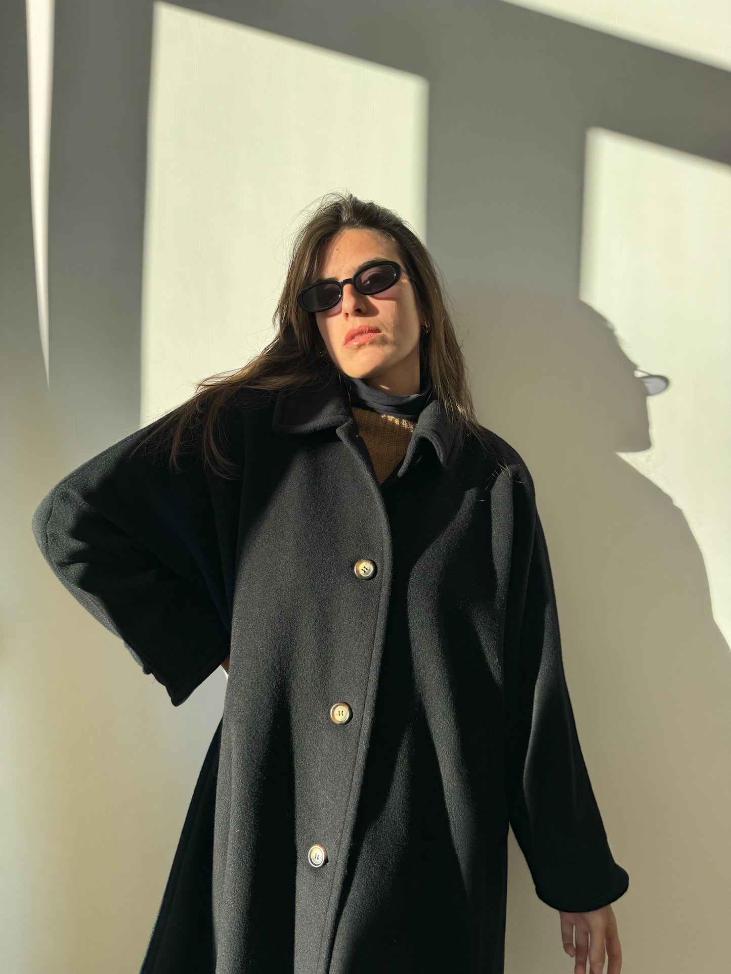 MARELLA COAT IN BLACK WOOL