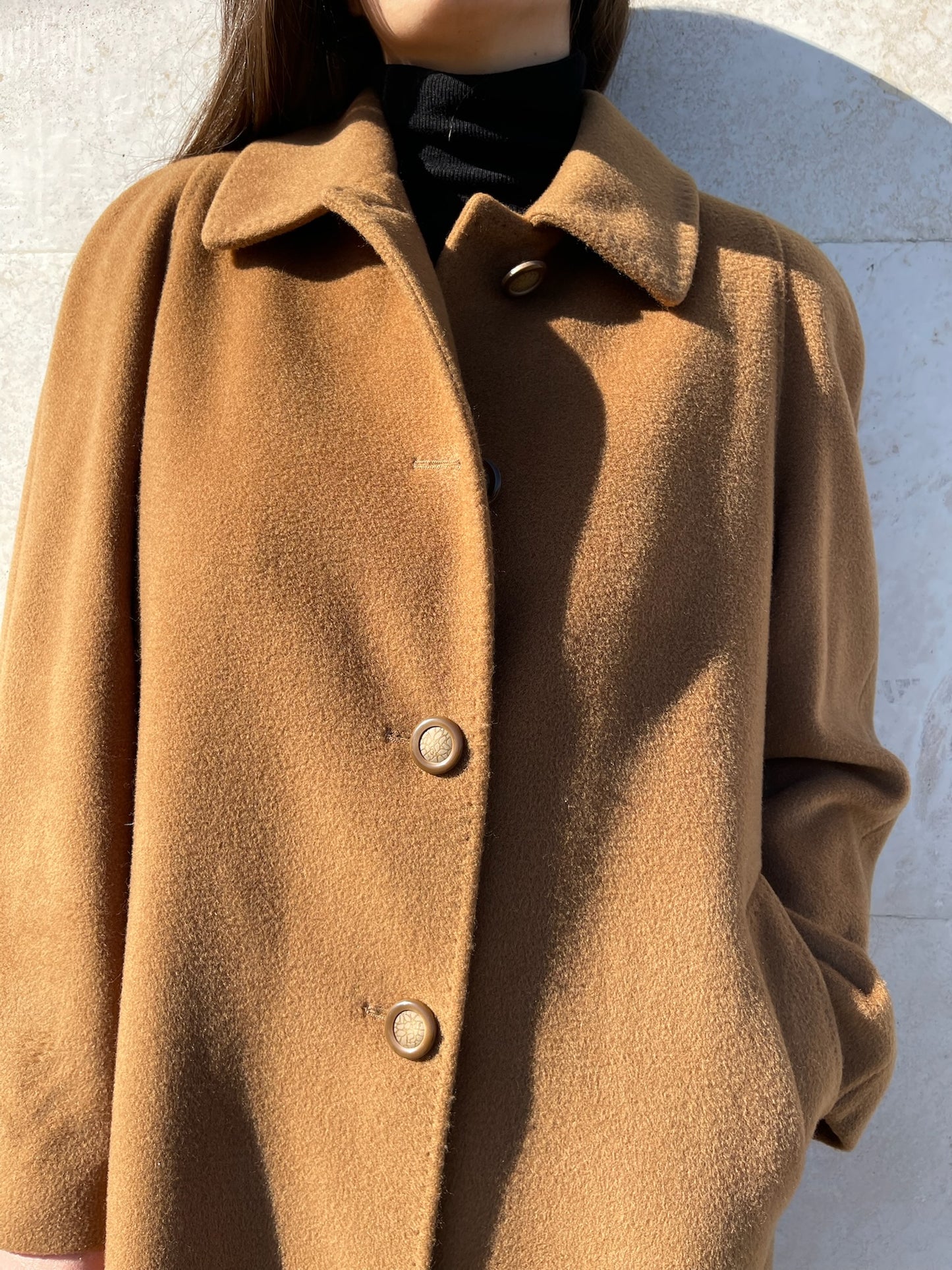 CAPPOTTO CAMMELLO IN LANA