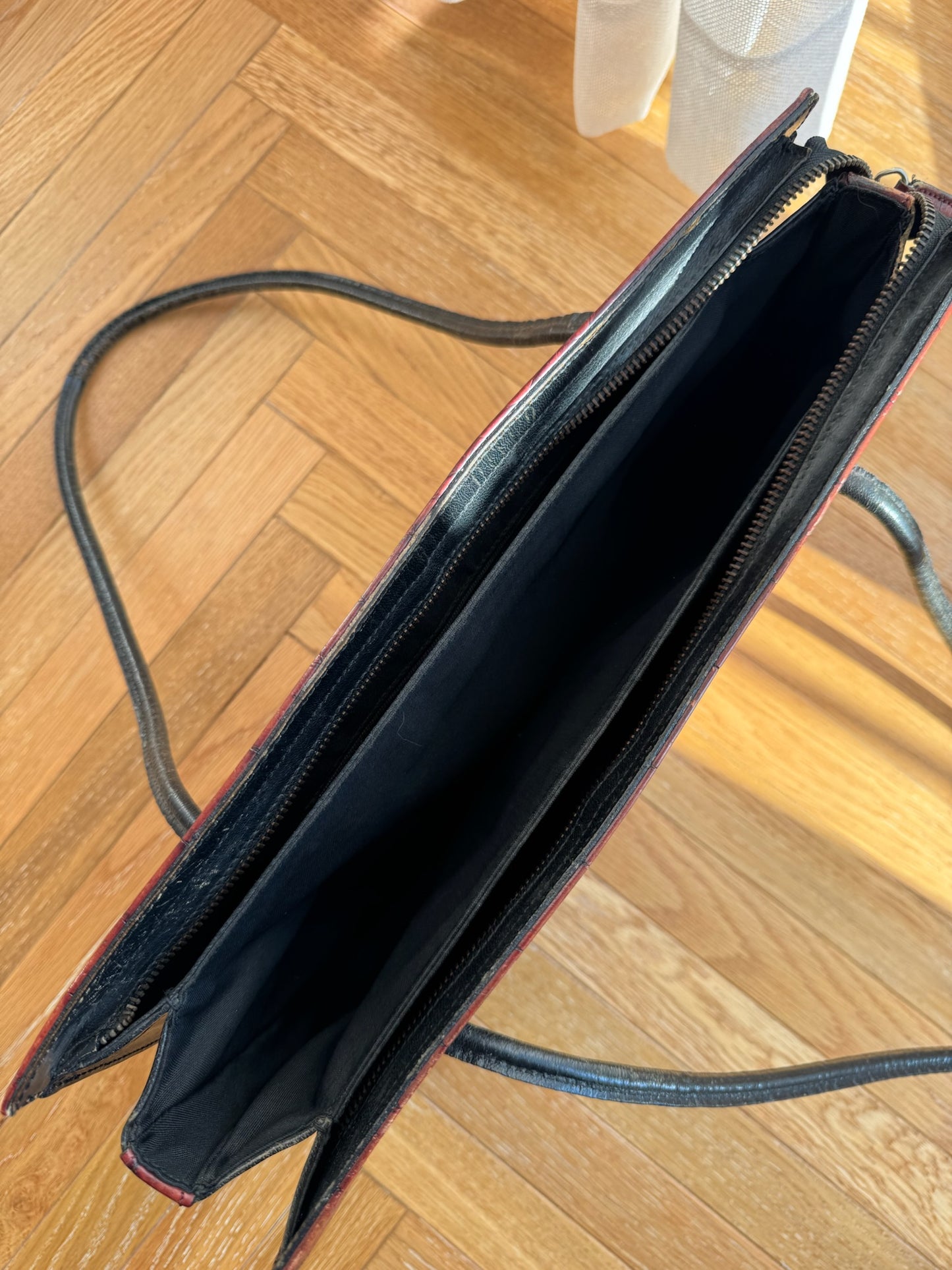 BORSA A SPALLA IN PELLE CROC EFFECT