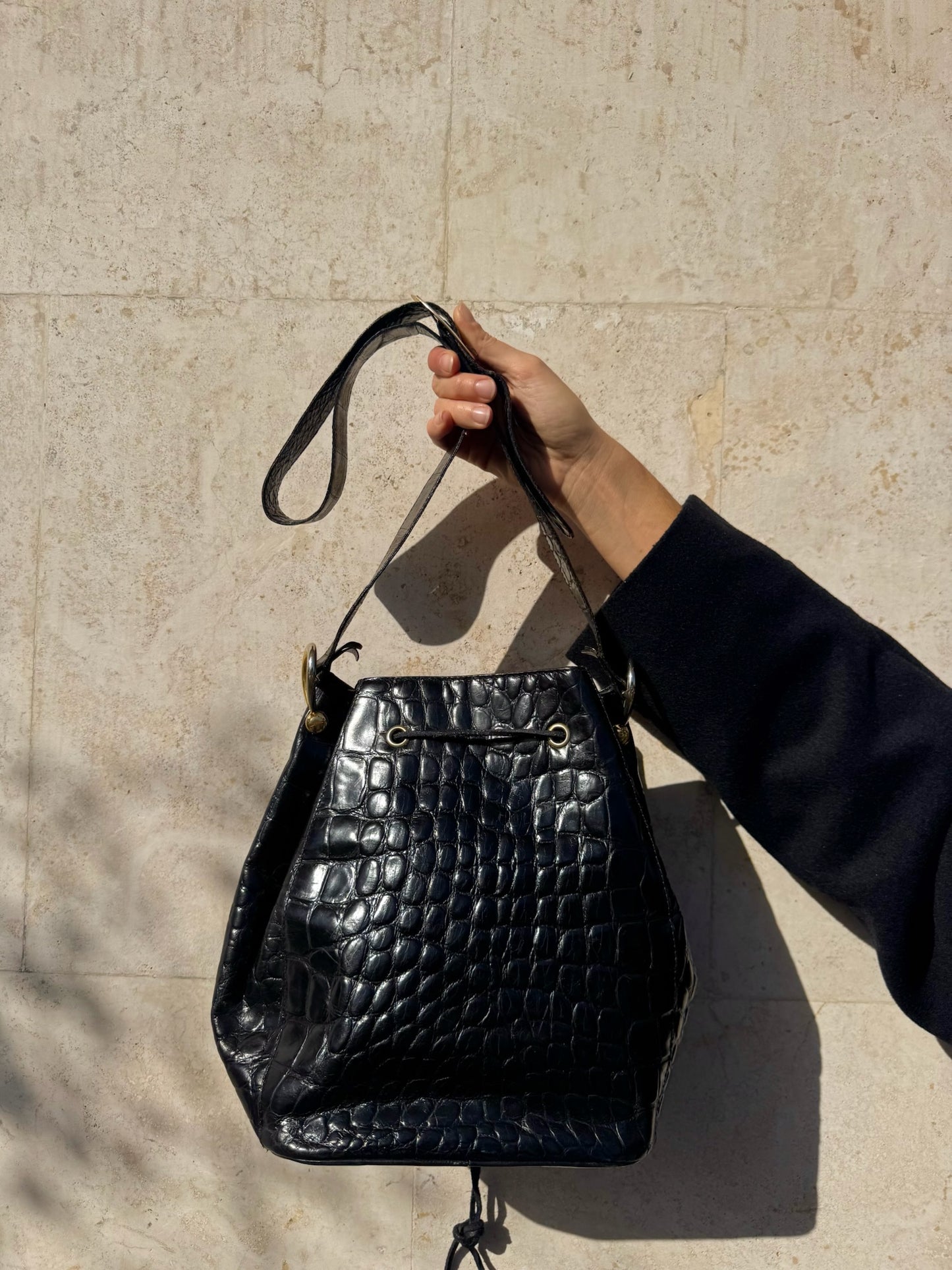 BORSA SECCHIELLO CROC EFFECT