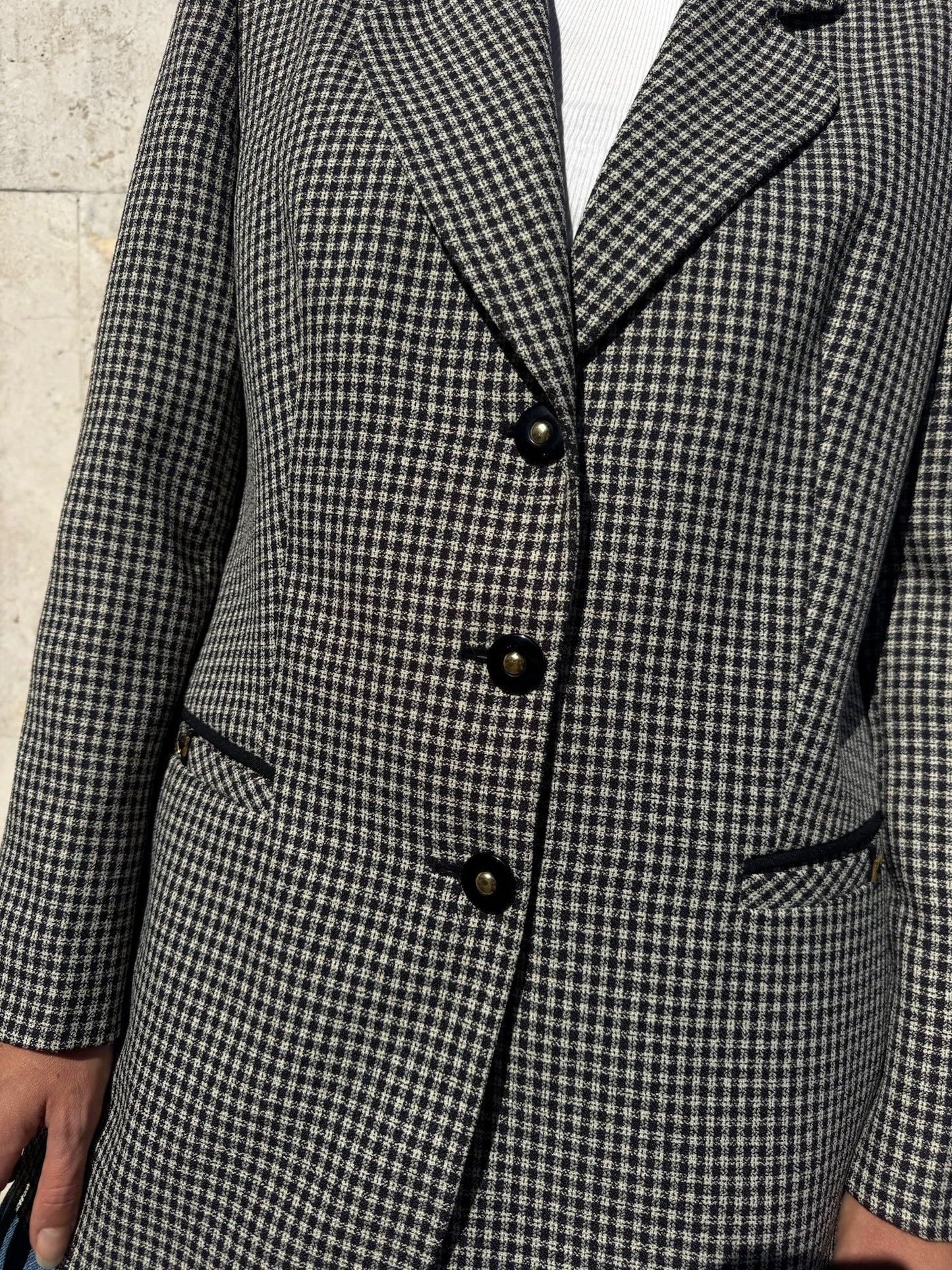 BLAZER IN PIED DE POULE B/W