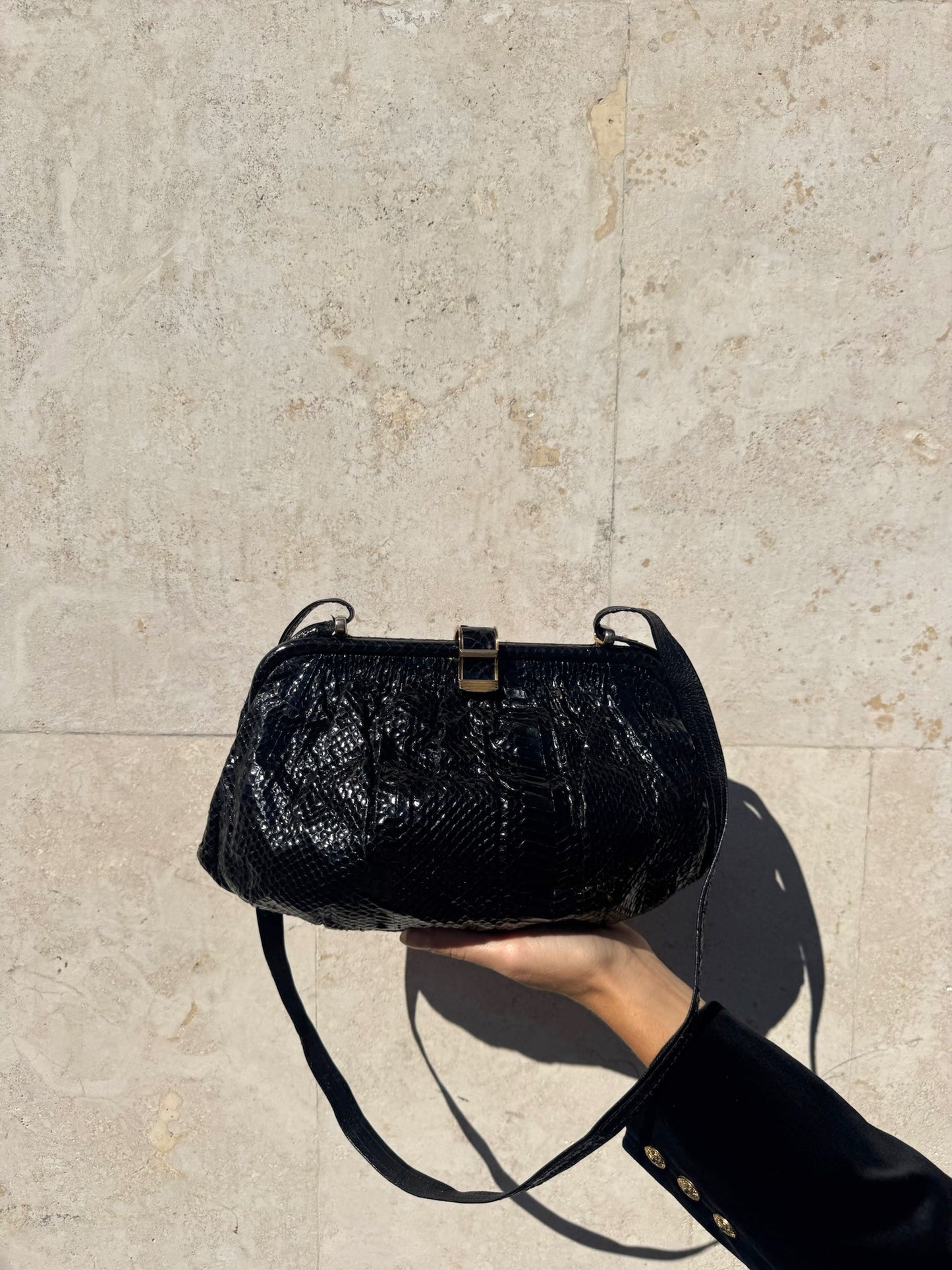 POCHETTE CON TRACOLLA PITONE