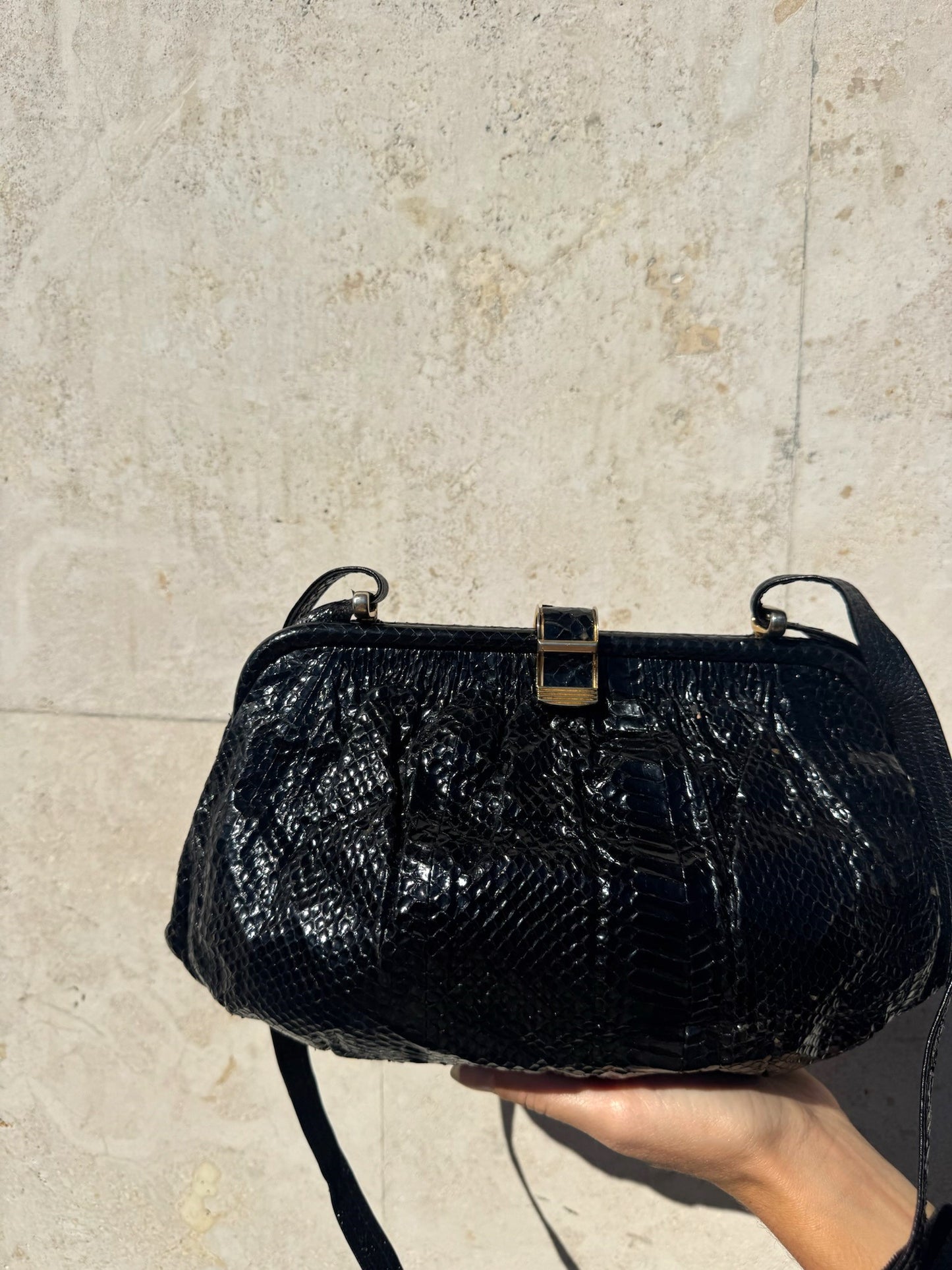 POCHETTE CON TRACOLLA PITONE