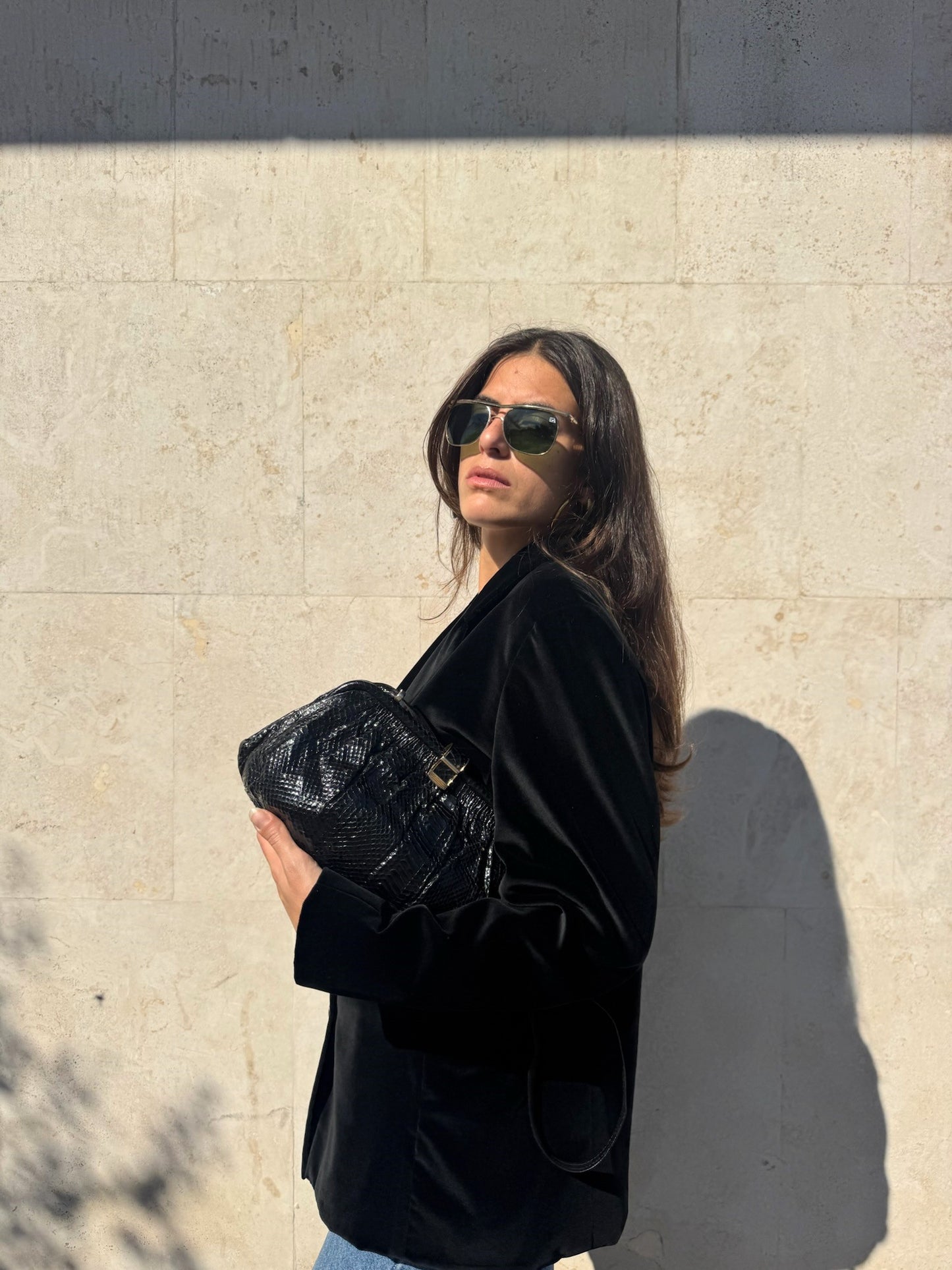 POCHETTE CON TRACOLLA PITONE