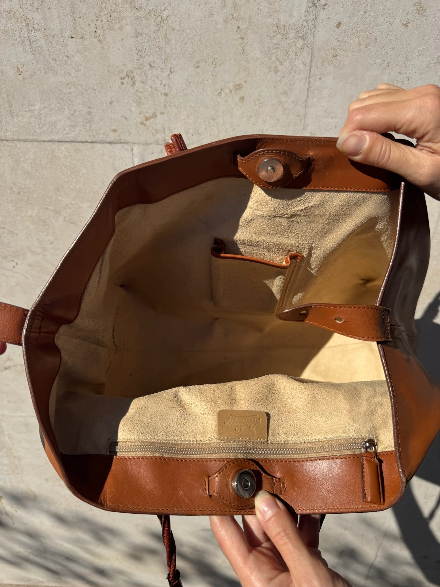 TOTE BAG MARRONE IN PELLE