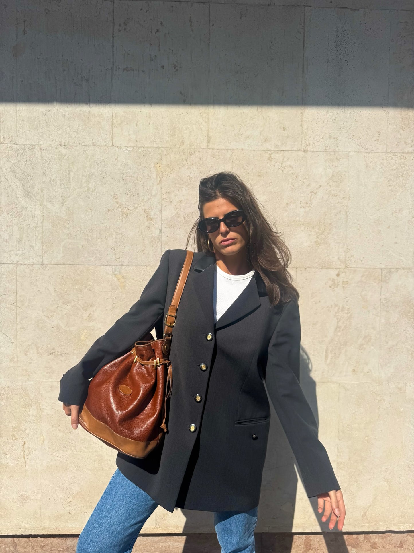 SECCHIELLO A SPALLA IN CUOIO