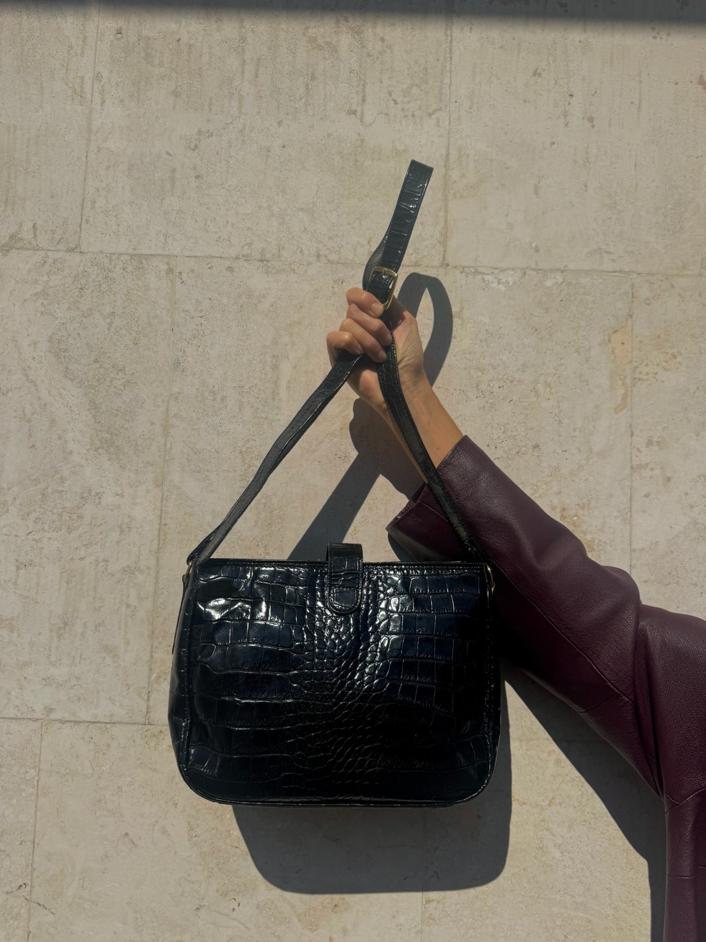 CROSSBODY BAG NERA IN PELLE