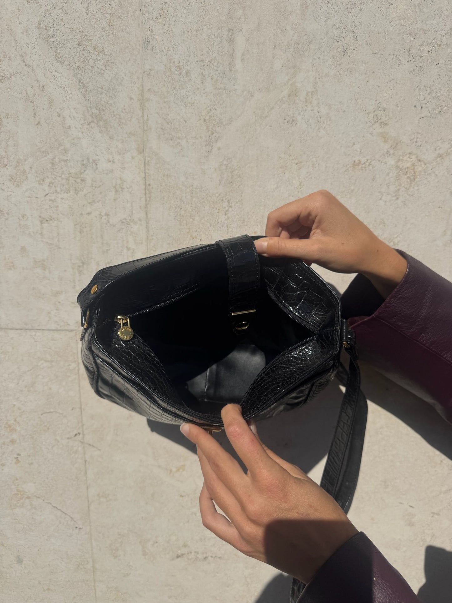 CROSSBODY BAG NERA IN PELLE