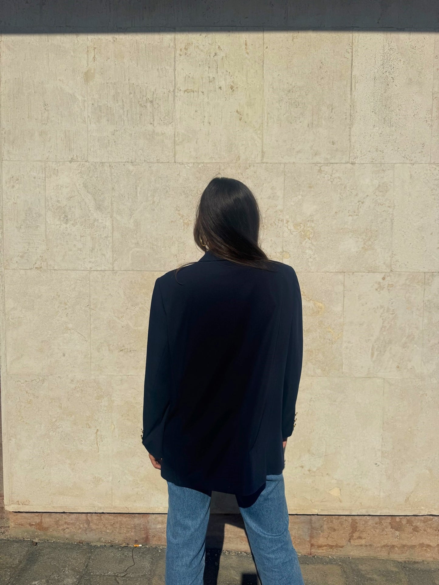 BLAZER BLU NAVY IN LANA