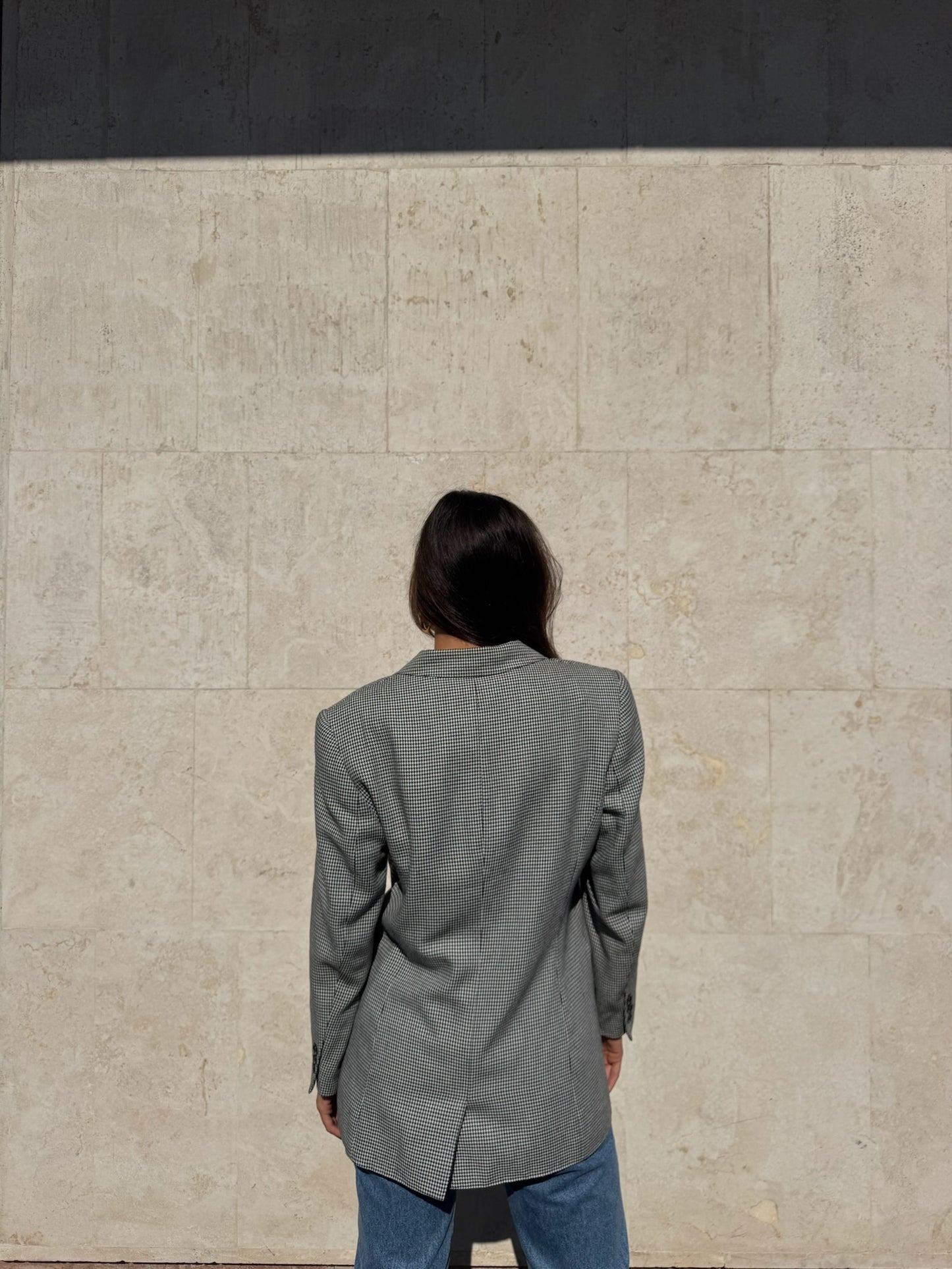 BLAZER IN PIED DE POULE B/W