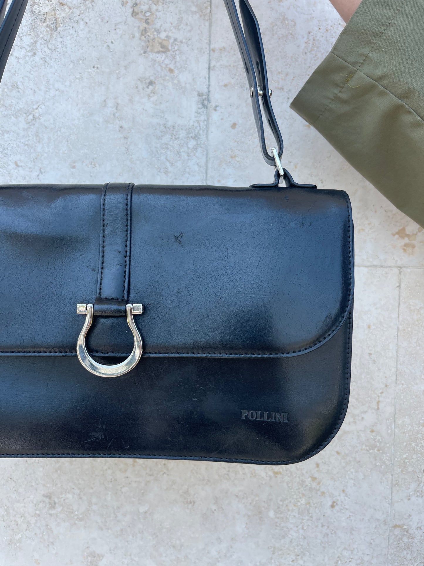 Borsa in pelle Pollini