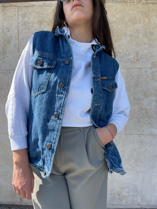 GILET IN DENIM