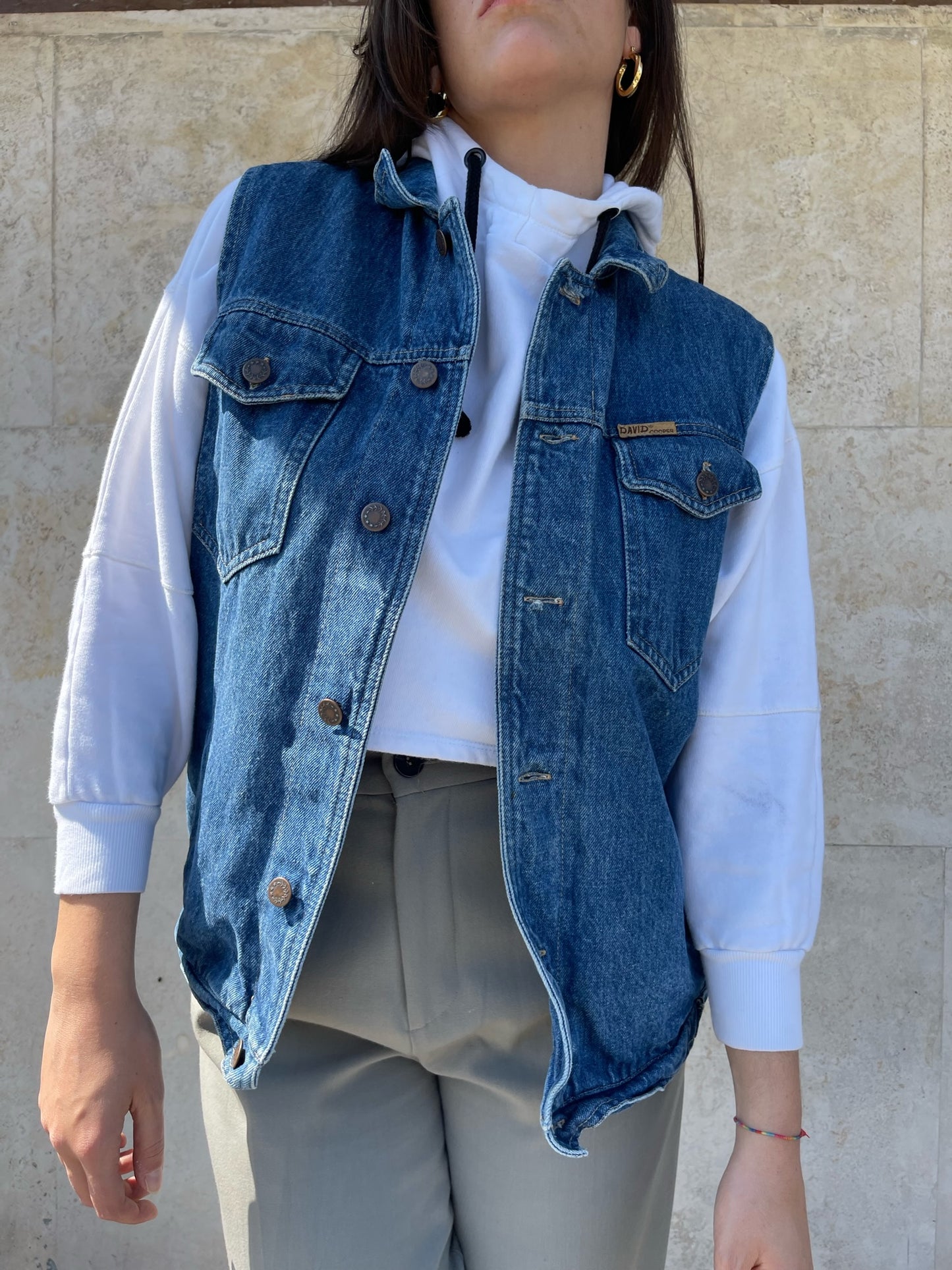 GILET IN DENIM