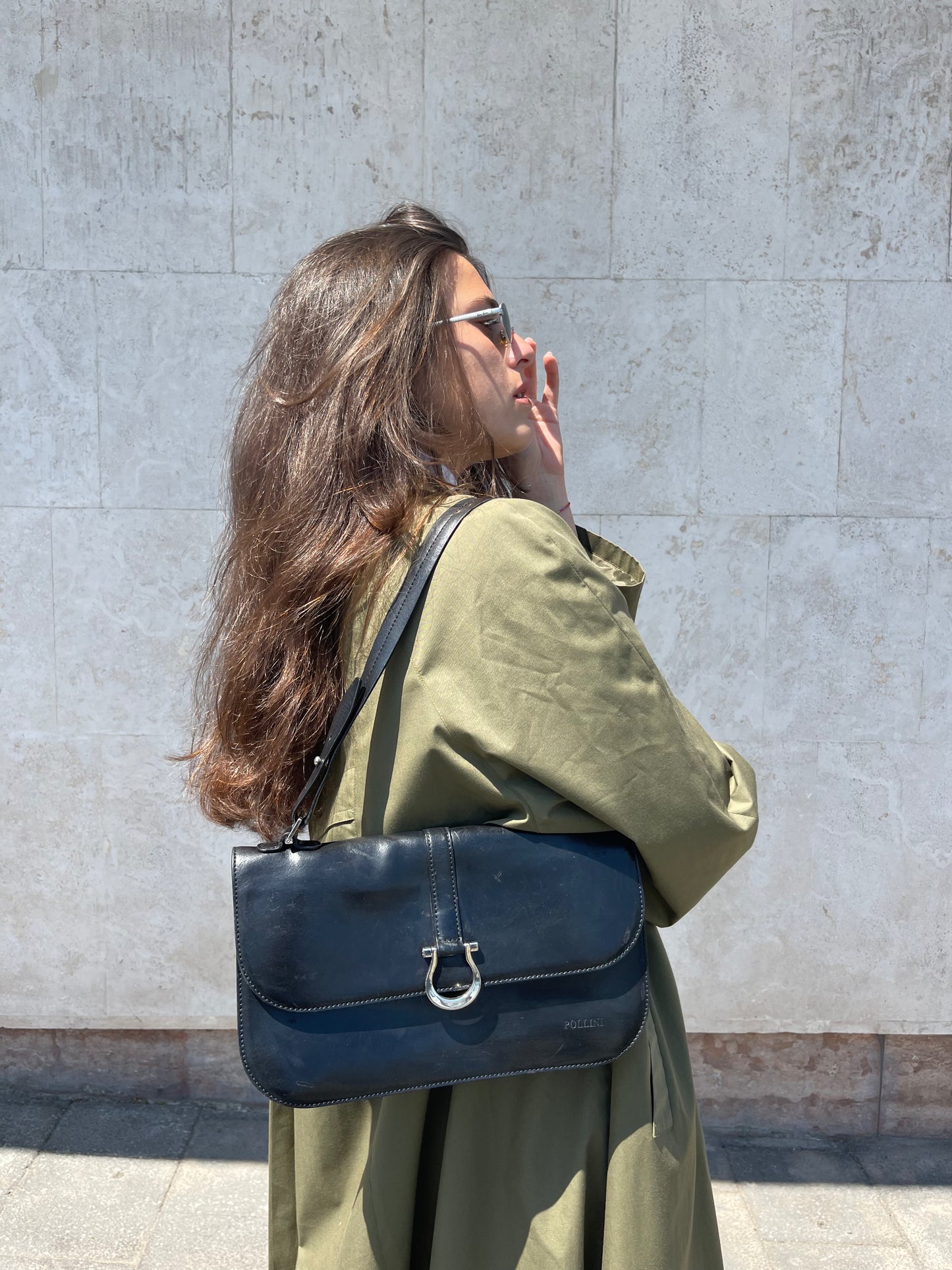 Borsa in pelle Pollini