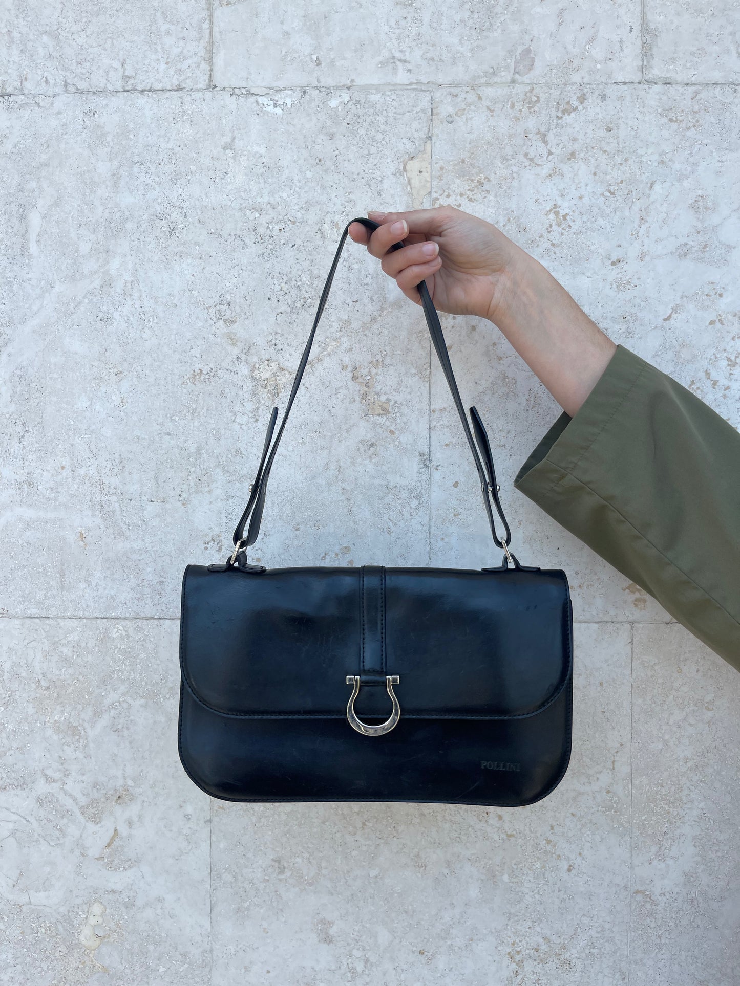 Borsa in pelle Pollini