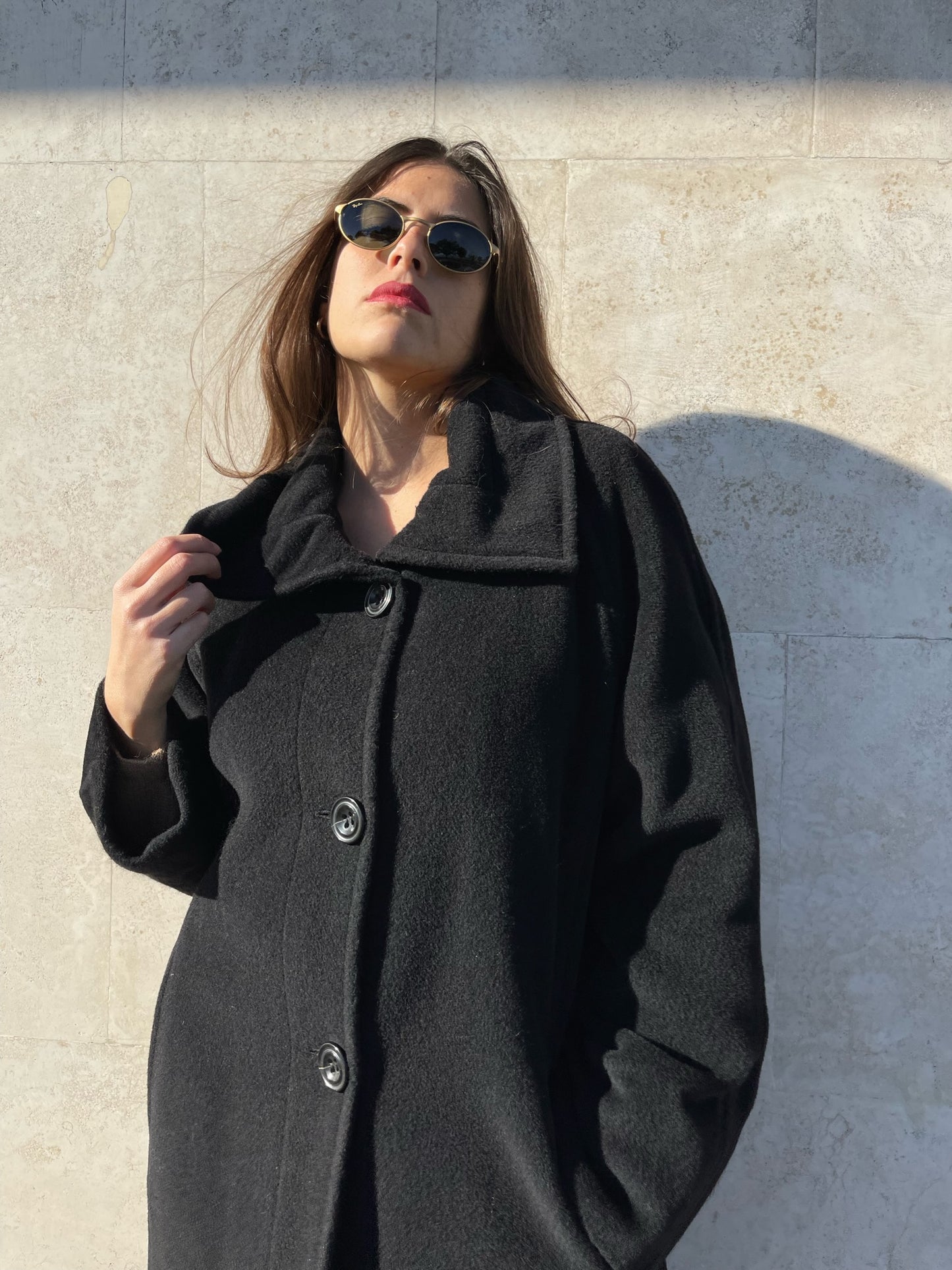 CAPPOTTO NERO IN LANA