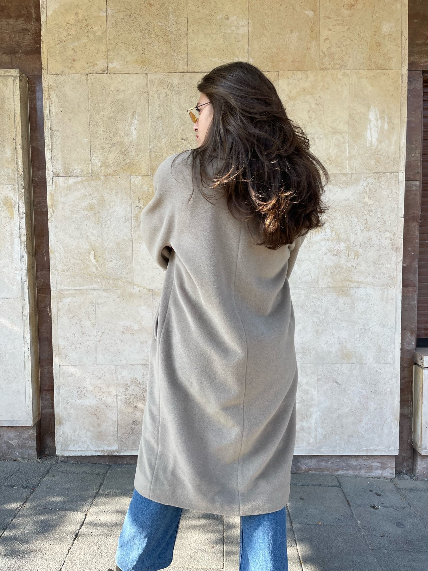 CAPPOTTO BEIGE IN LANA