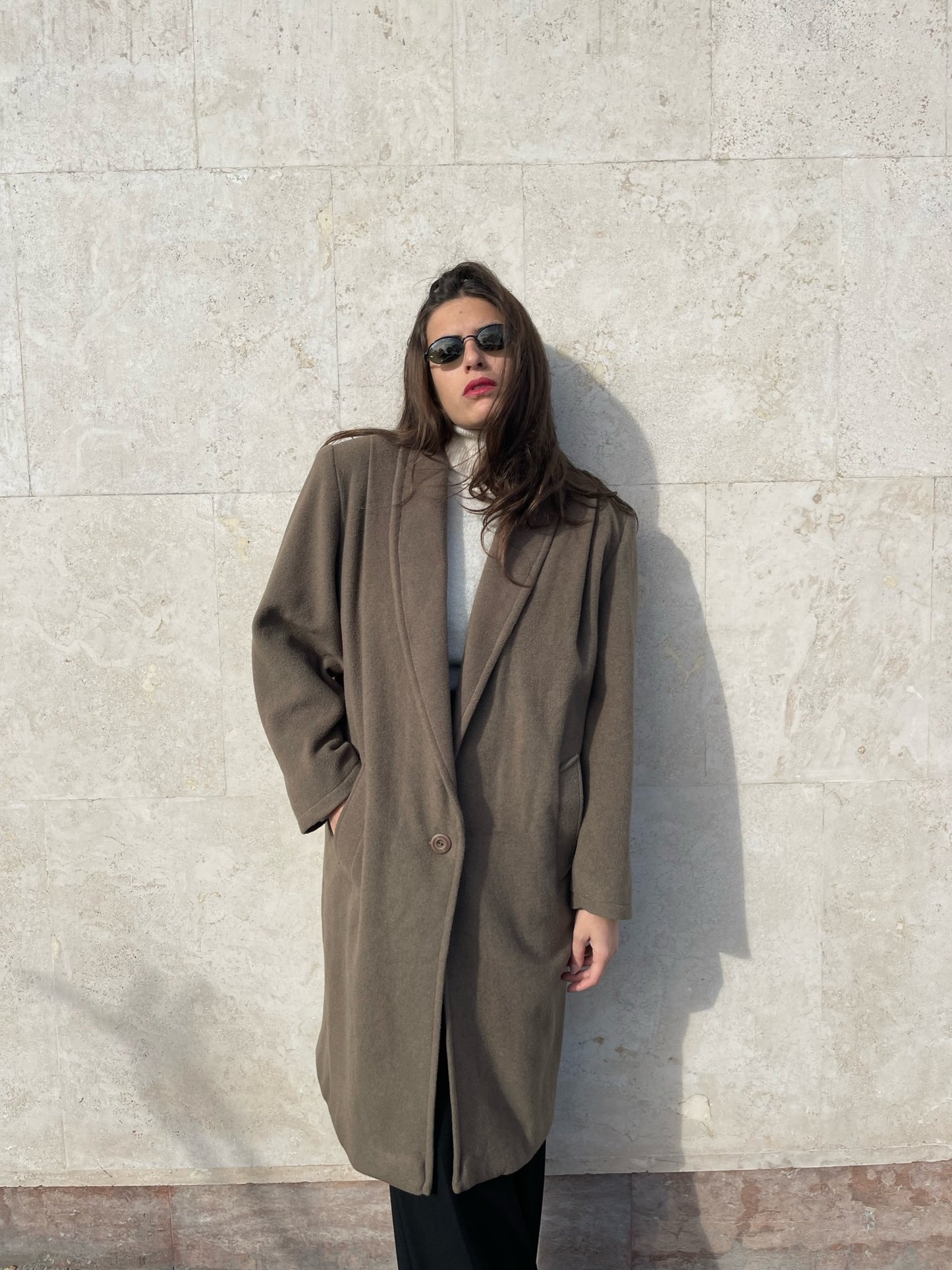 CAPPOTTO BEIGE IN LANA