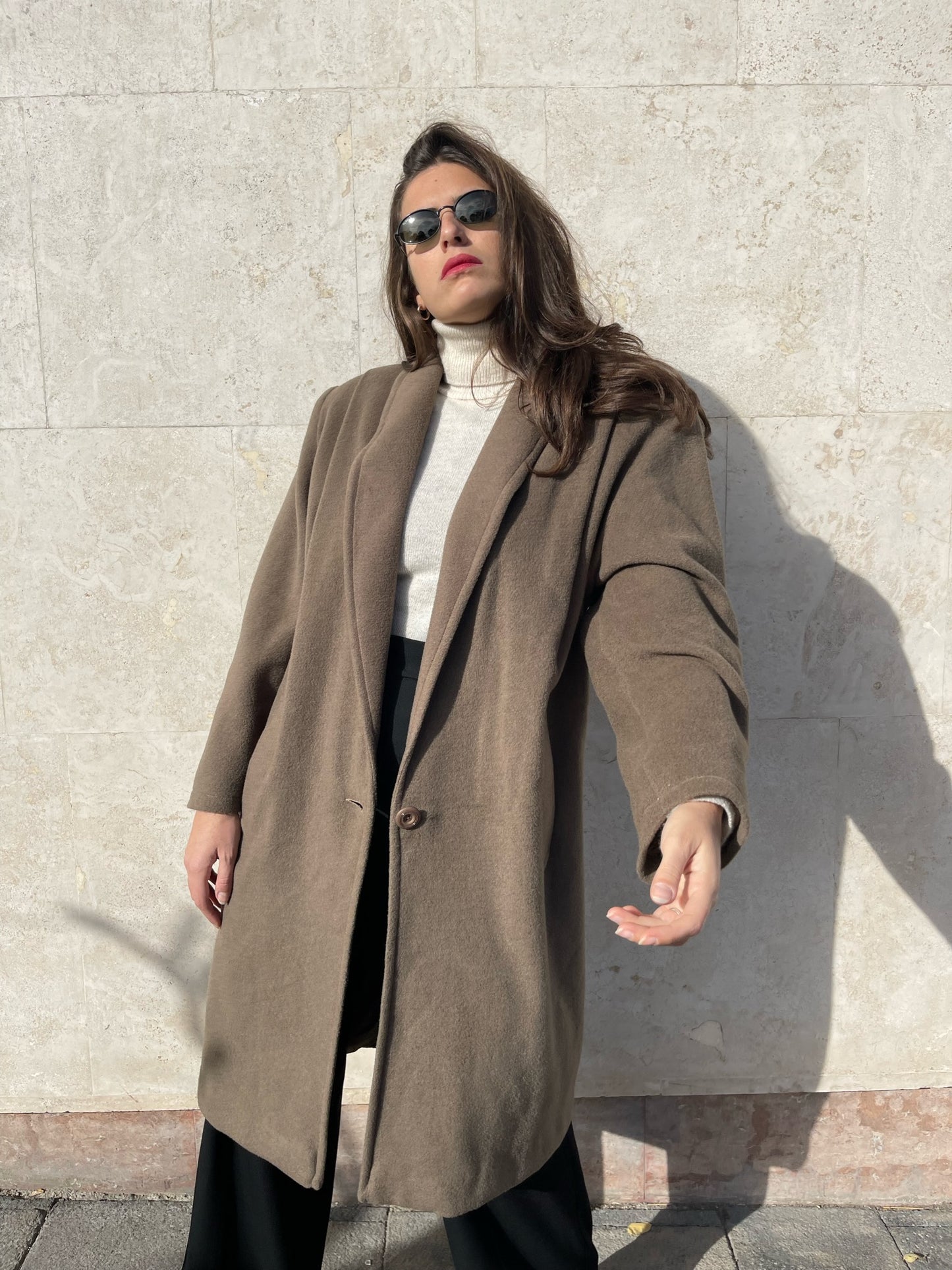 CAPPOTTO BEIGE IN LANA