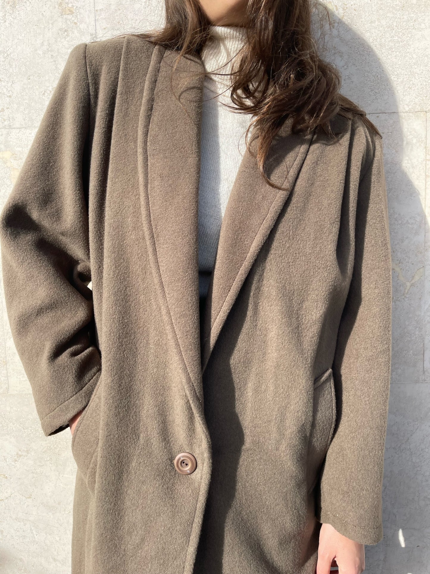 CAPPOTTO BEIGE IN LANA